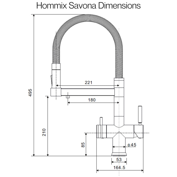 Hommix Ultra UF & Softening Drinking Water Filter with Savona Brushed Nickel