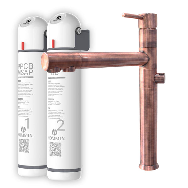 Hommix Ultra UF & Softening Drinking Water Filter with Picasso Copper